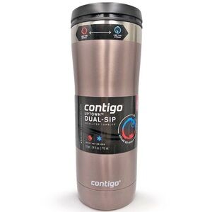 Contigo Metallic Rose Travel Tumbler with Black Lid